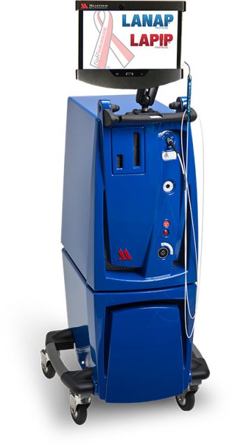 LANAP laser treatment device for periodontal care, featuring a display screen, designed for minimally invasive gum disease treatment at Linrose Dental in Saratoga Springs, UT.